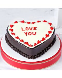 Chocolate Heart Shaped Cake for Valentines