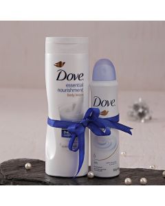 Buy Combo Pack of Dove Care Body Lotion and Deo Online