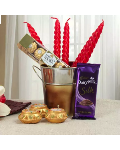 Diwali Hamper Chocolate With Candle