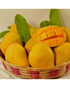 Send Mangoes decorated in Basket Online
