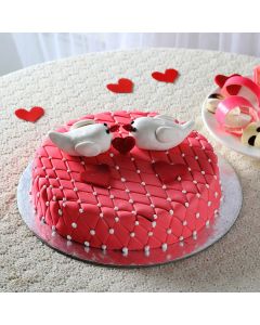 Kissing Birds Chocolate Cake