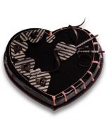 Buy Veg Chocolate Heart Cake Online