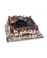 Chocolate Almond Brownie Cake