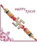 Send Auspicious Swastik Traditional Rakhi Online