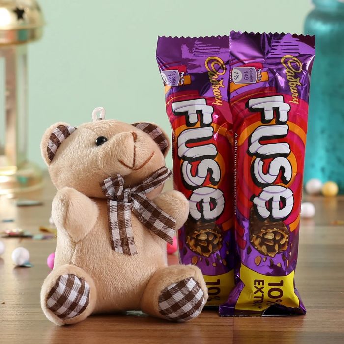 Teddy Bear With Fuse Chocolate, I Love You Delivery in Ahmedabad –  SendGifts Ahmedabad