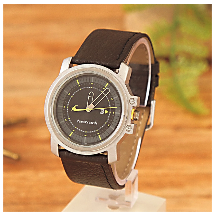Fastrack Loopholes Quartz Analog White Dial Leather Strap Watch for Girls-saigonsouth.com.vn