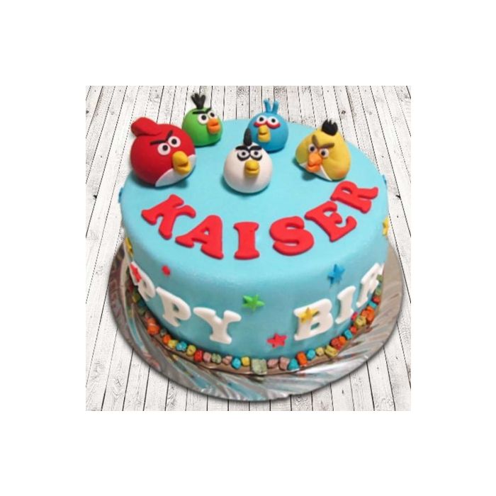 How to make Angry bird Theme Cake  Fancy Cake design for kids birthday   YouTube