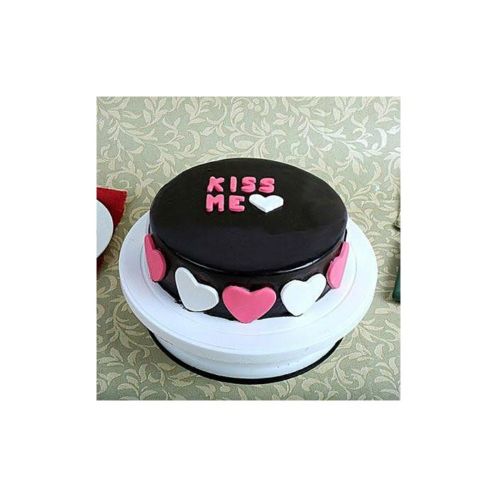 Special Valentines Day Kiss Me Chocolate Cake